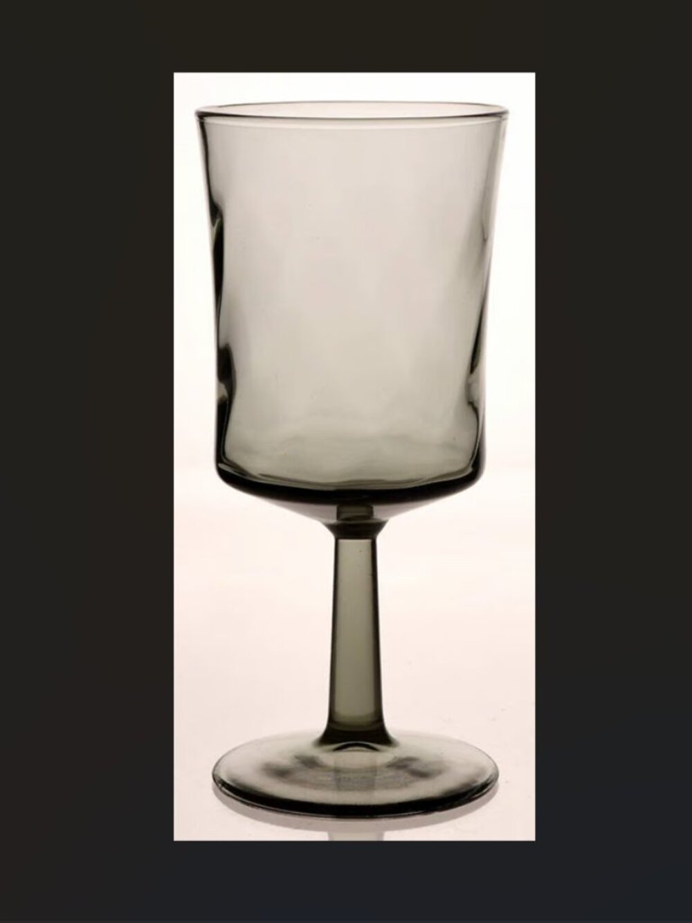 Set of 3 Wine Glasses by Duz Crystal (Smokey Swirl)